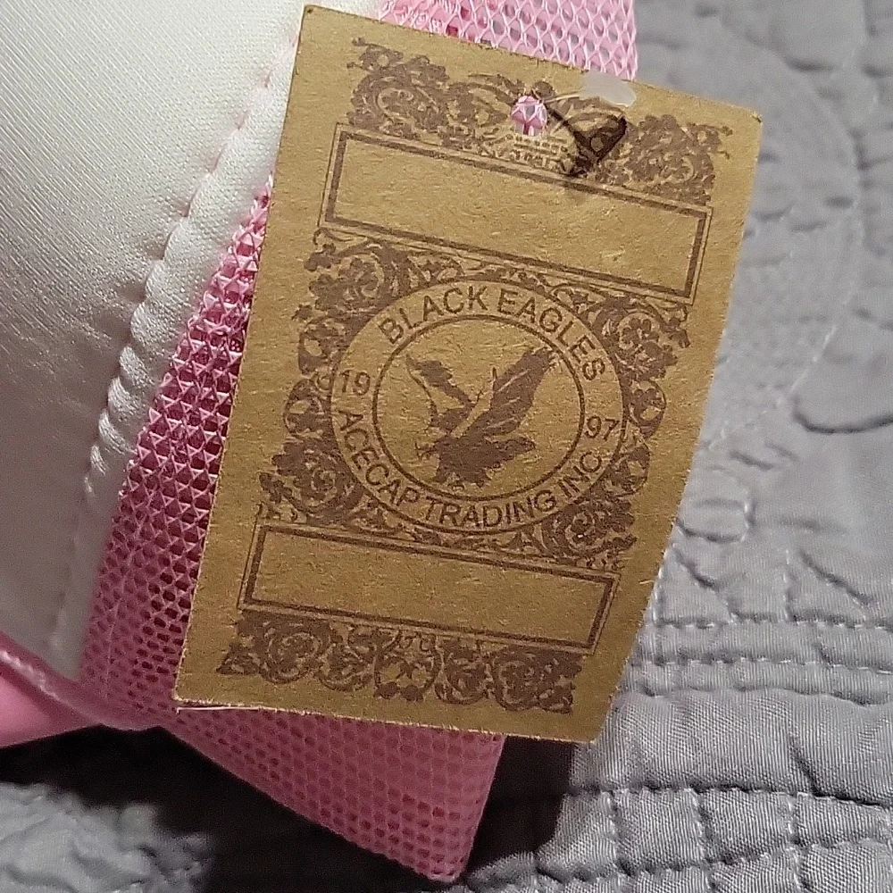 NWT Pink and White Diva Trucker Hat